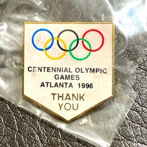 1996 Atlanta Olympic staff goldtone ‘thank you’ pin